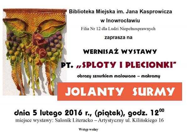 Sznurkowe pasje Jolanty Surmy w bibliotece