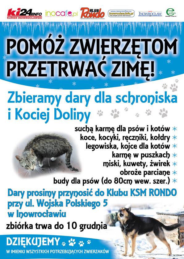 Startuje trzecia zbiórka darów dla zwierząt