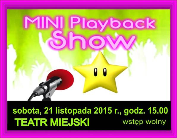 Zostań gwiazdą estrady podczas Mini Playback Show