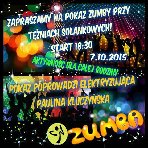 Wieczorna zumba przy inowrocławskiej tężni