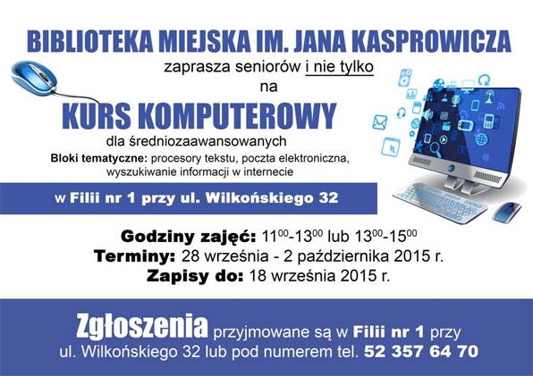 Kurs komputerowy w bibliotece