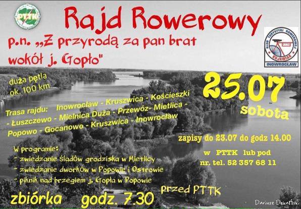 Pojadą rowerami wokół Gopła