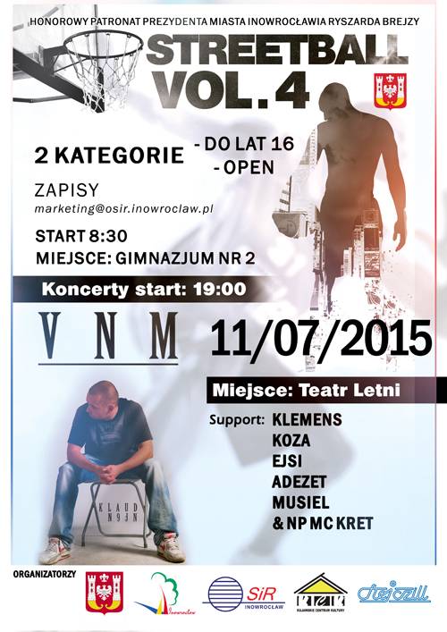 IV Mistrzostwa Inowrocławia w Streetball’u i koncerty hip-hopowe 