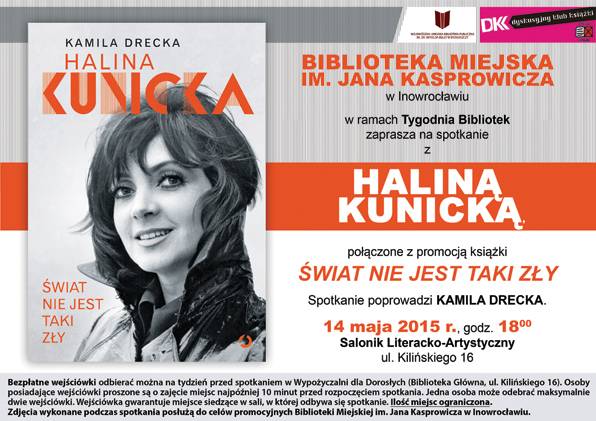 Halina Kunicka przyjedzie do Inowrocławia