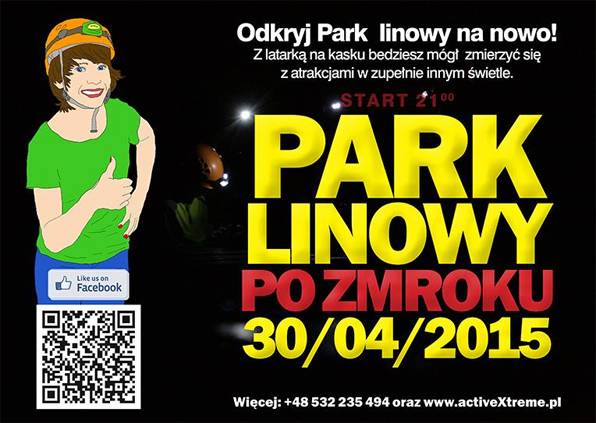 Park Linowy po zmroku
