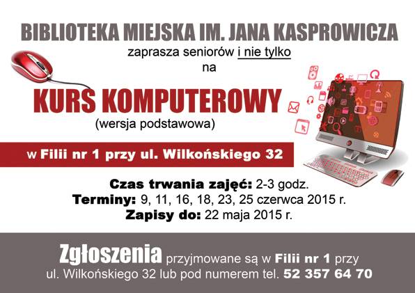 Zapraszamy na kurs komputerowy w bibliotece