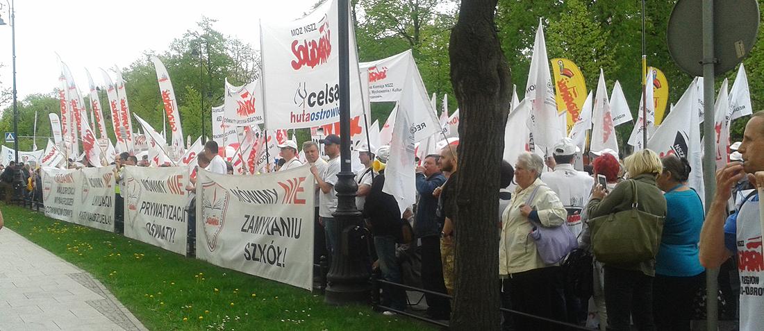 Nauczyciele z „Solidarności” protestowali w Warszawie