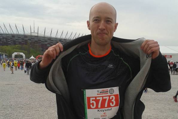 Policjant z Inowrocławia pobiegł w warszawskim maratonie 