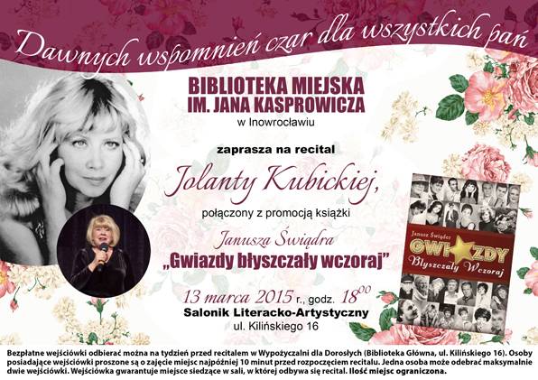 Recital Jolanty Kubickiej w saloniku