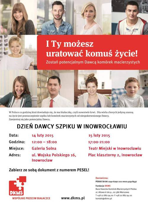 Dzień Dawcy Szpiku w Inowrocławiu