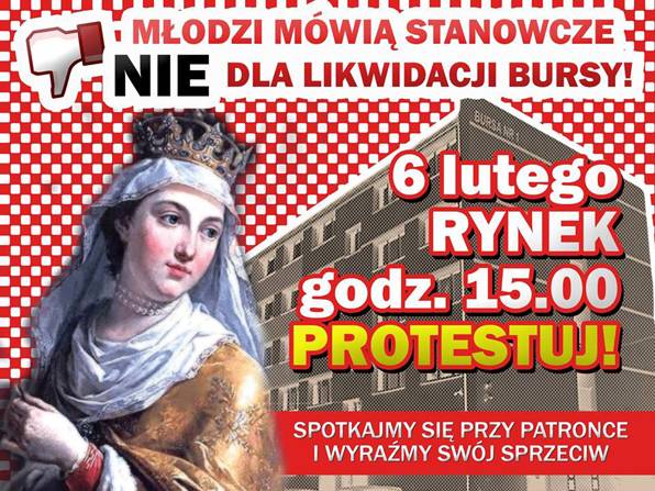 Młodzież będzie protestować przeciwko zamknięciu bursy