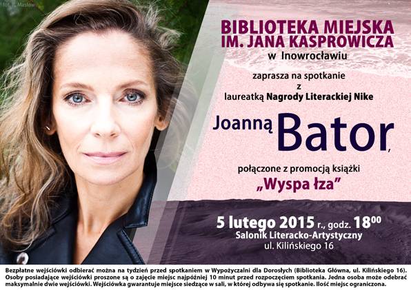 Spotkanie autorskie z Joanną Bator