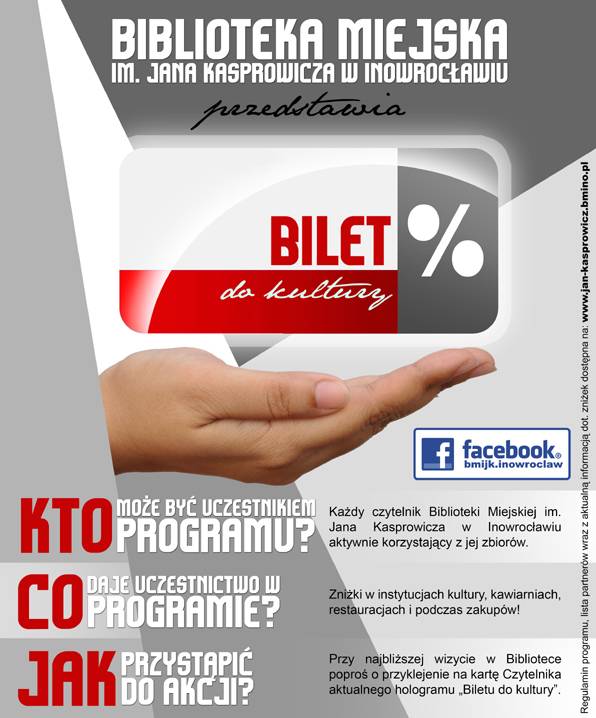 Bilet do kultury w inowrocławskiej bibiotece