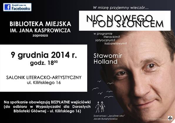 Sławomir Holland w programie satyryczno-literackim