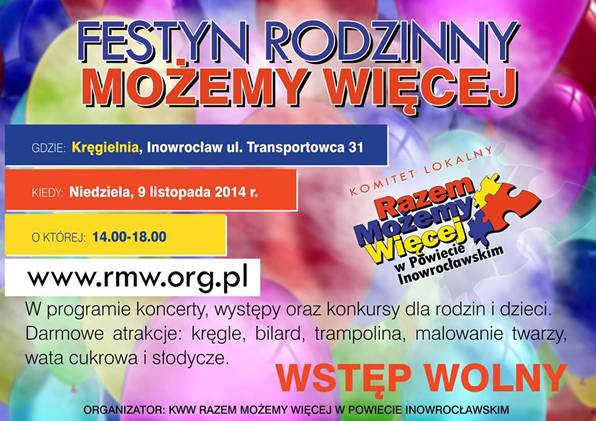Razem Możemy Więcej zaprasza na festyn
