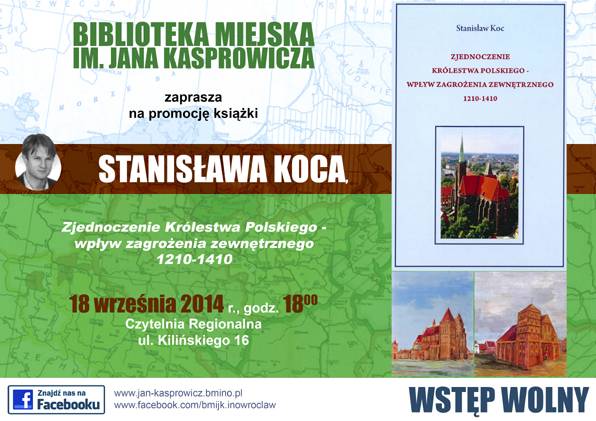 Stanisław Koc będzie promował swoją książkę