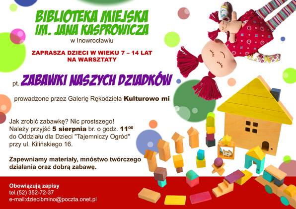 Jak zrobić zabawkę? Warsztaty dla dzieci