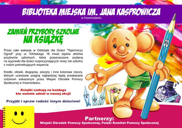 „Zamień przybory szkolne na KSIĄŻKĘ” – wakacyjna akcja dzieci dzieciom
