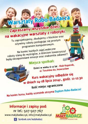 Klub zaprasza na warsztaty z robotyki