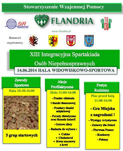 XIII Integracyjną Spartakiadę Osób Niepełnosprawnych