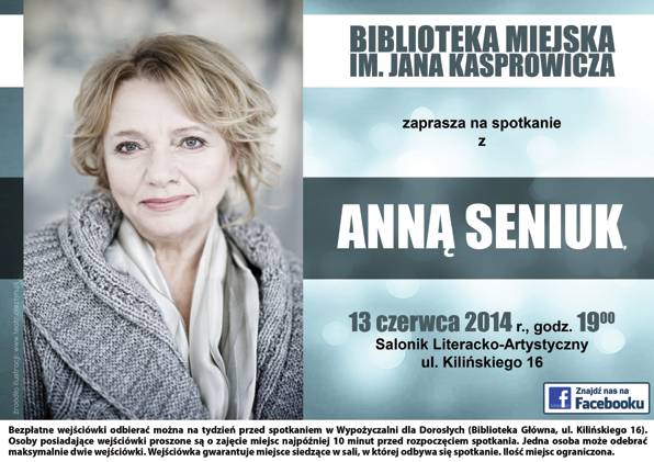 Anna Seniuk w Saloniku Literacko-Artystycznym