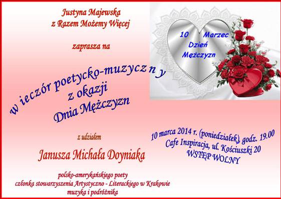 Inspiracja zaprasza na wieczór poetycko-muzyczny