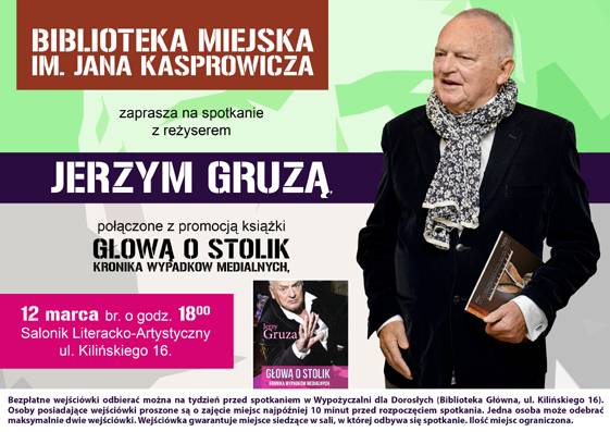 Spotkanie autorskie z Jerzym Gruzą