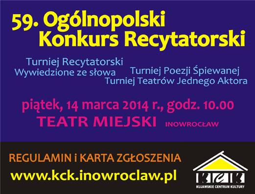 59. Ogólnopolski Konkurs Recytatorski