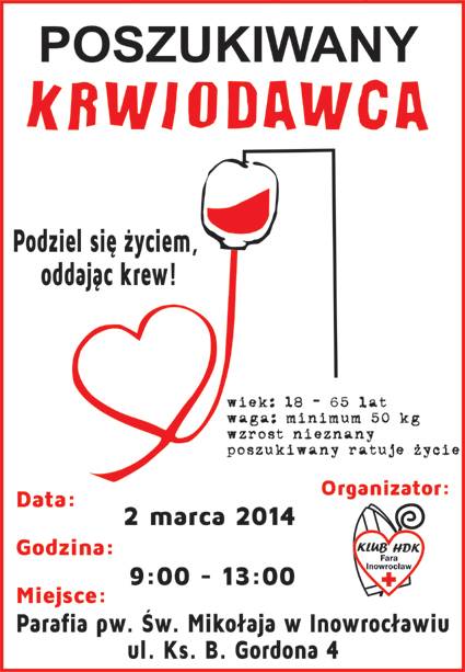 Poszukiwani krwiodawcy