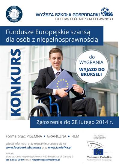 Fundusze Europejskie szansą dla osób z niepełnosprawnością