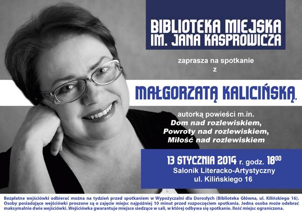 Spotkanie autorskie z Małgorzatą Kalicińską