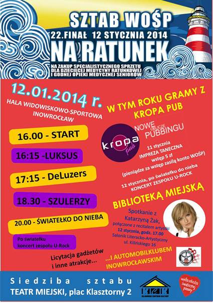 Znamy program WOŚP 2014