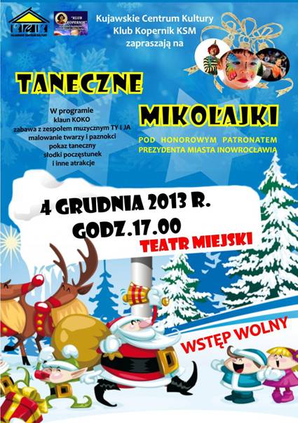 Zapraszamy na taneczne Mikołajki