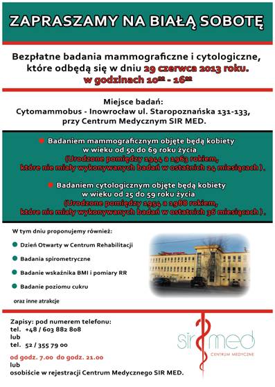 Sir Med zaprasza na białą sobotę