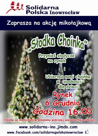 Słodka choinka na Rynku