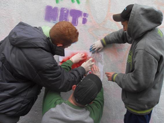 Mural w wykonaniu młodzieży z Hufca