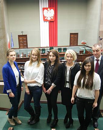 Uczennice III LO w Sejmie