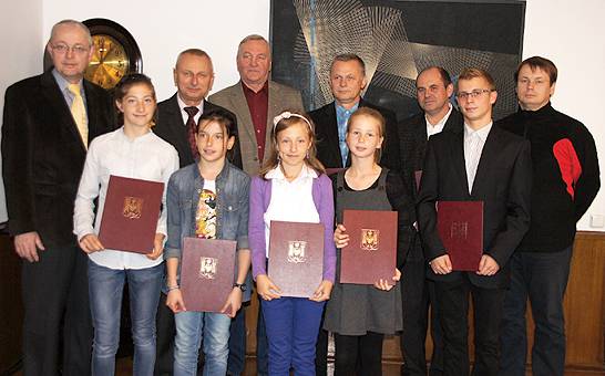 Sportowcy z wizytą w ratuszu