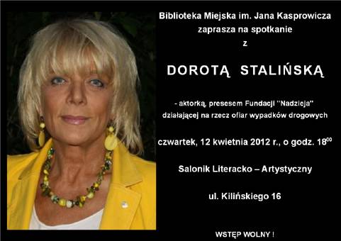 Spotkanie z Dorotą Stalińską