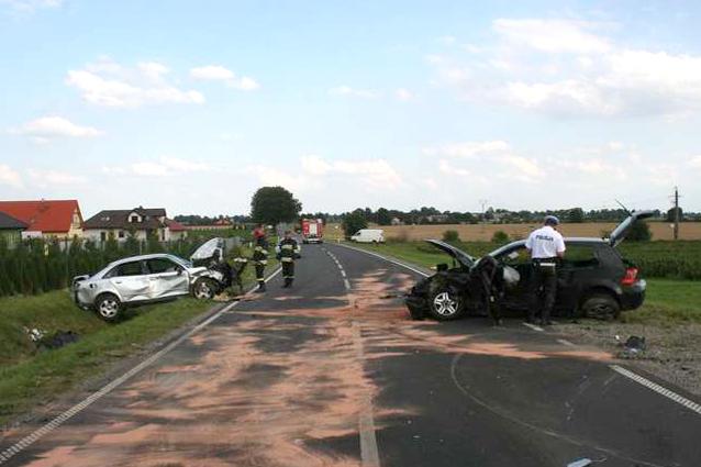 Wypadek w Komaszycach gmina Inowrocław  