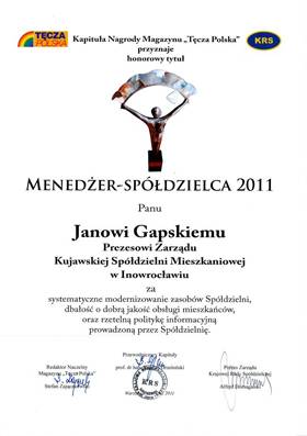 Prezes KSM Menadżerem-Spółdzielcą 2011