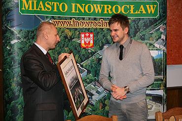 Marcin Mroziński odwiedził Inowrocław