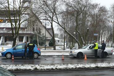 Policja spraraliżowała rano Inowrocław