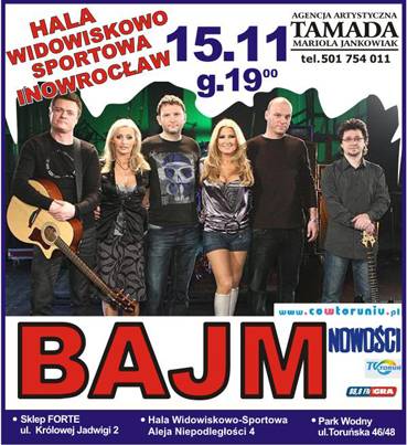 Zapraszamy na koncert grupy BAJM