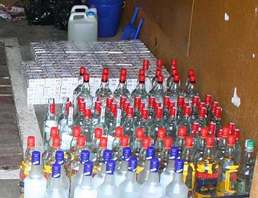 Zabezpieczyli nielegalny alkohol i papierosy