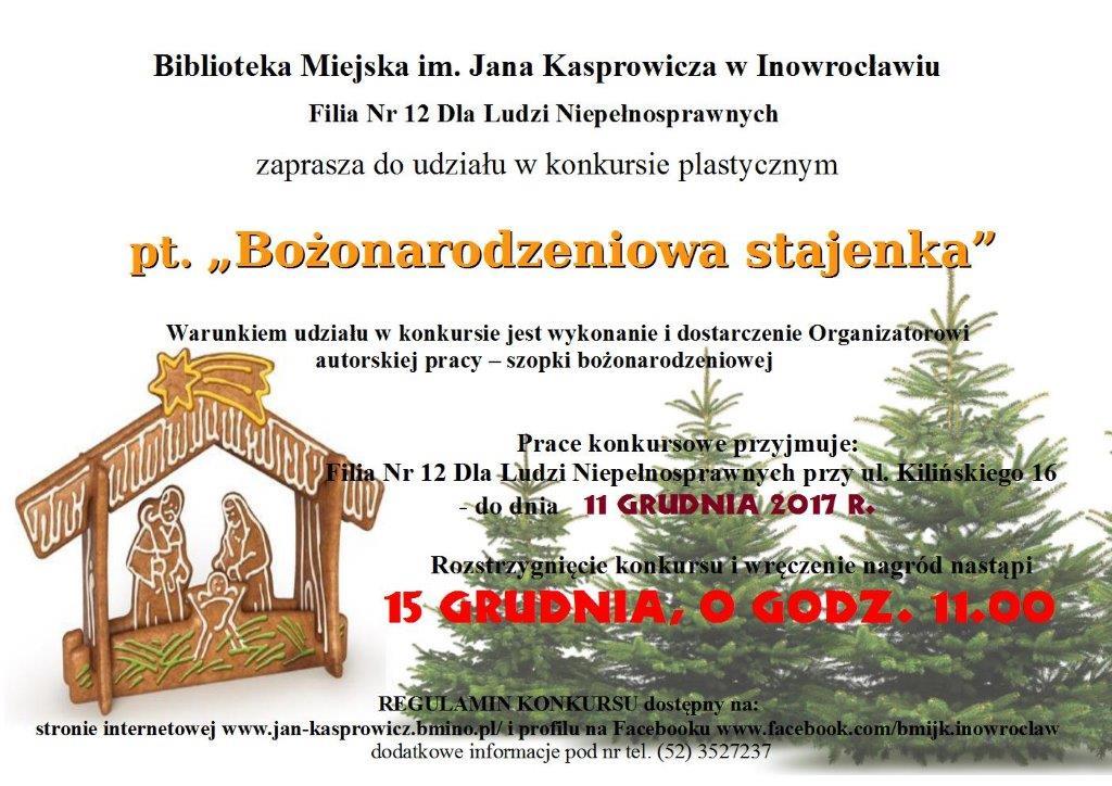 Z bożonarodzeniową stajenką do Biblioteki