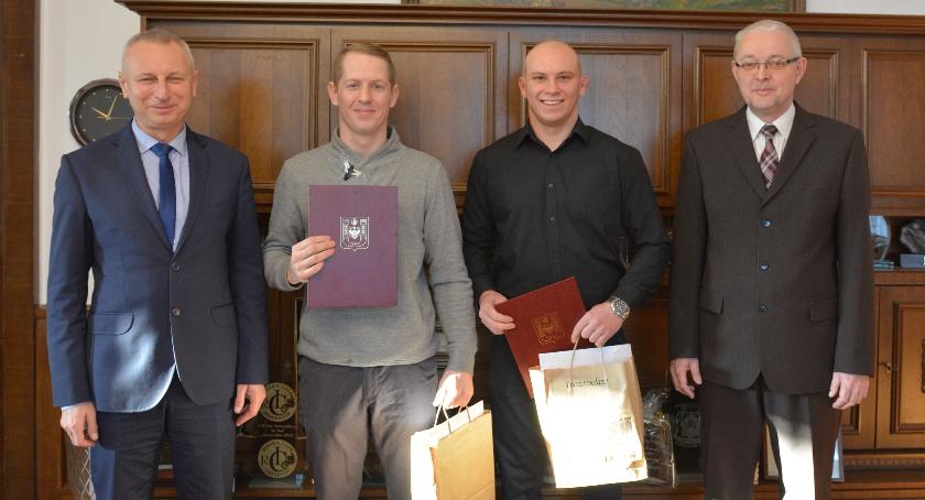 Zdobył medal, teraz gościł w ratuszu