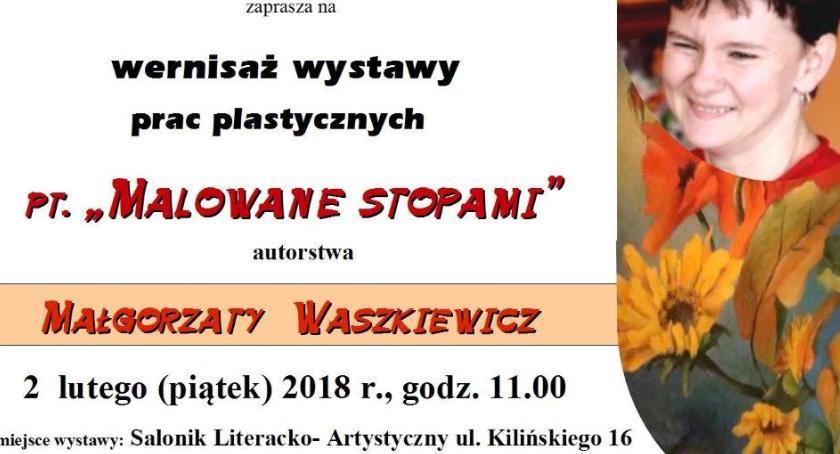 Obrazy  „Malowane stopami” w Bibliotece