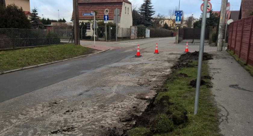 Drogowcy pojawili się na ul. Chrobrego
