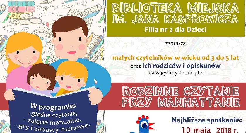 Rodzinne czytanie przy Manhattanie